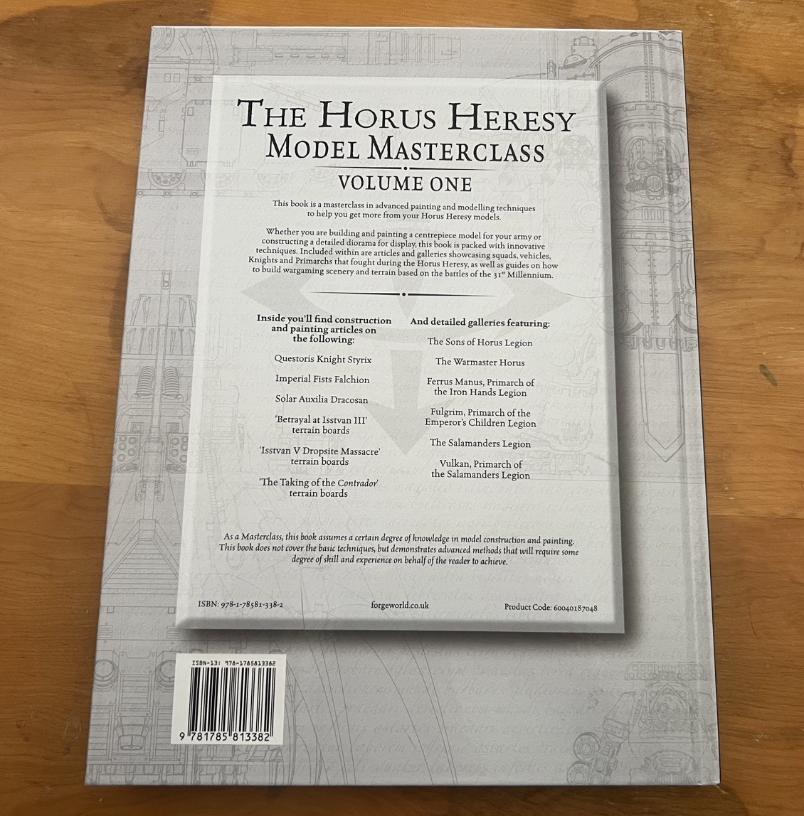 Horus Heresy Model Masterclass Volume One Forge World Warhammer 40K Used Great