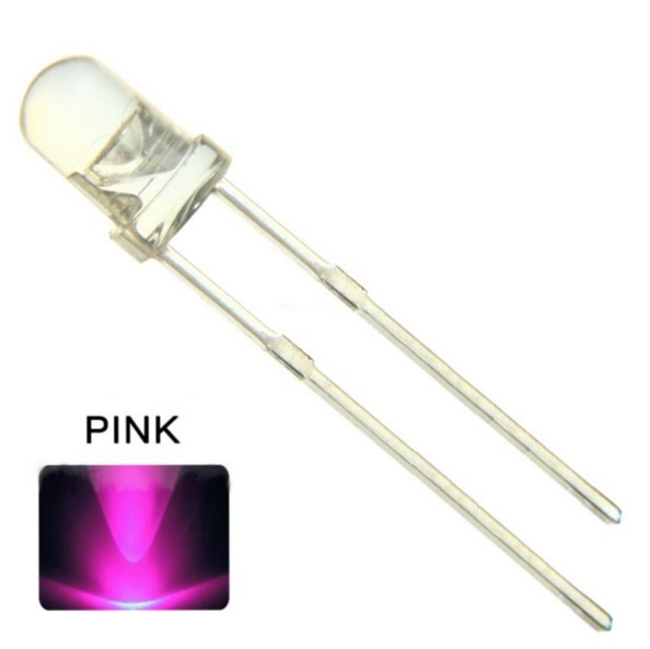 50pcs NEW   F5 5mm Pink Round SUPER BRIGHT LED LAMP  K98
