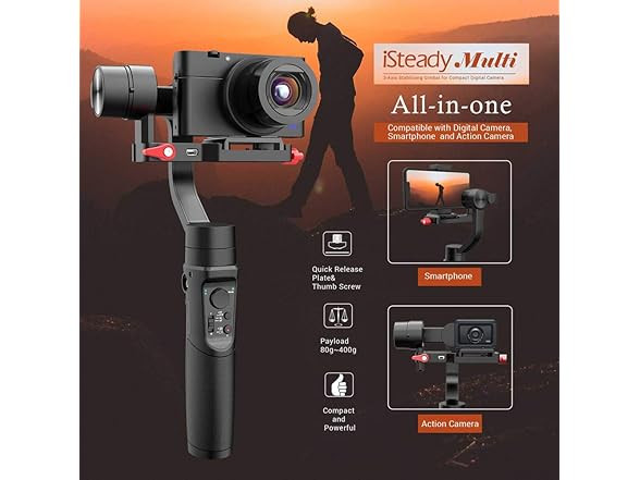 Hohem iSteady Multi 3-Axis Handheld Stabillizing Gimbal for Compact Digi Camera