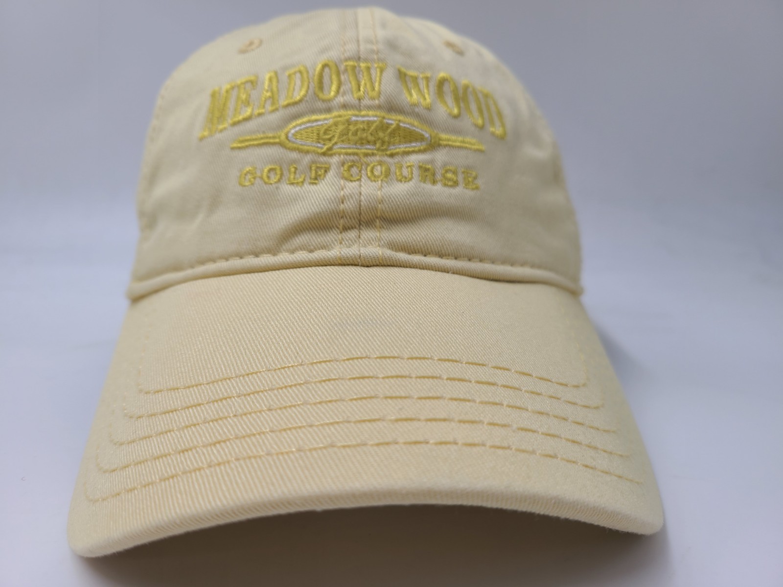 MeadowWood Golf Course Strapback Adjustable Hat Cap Cotton Dad Men Women Yellow