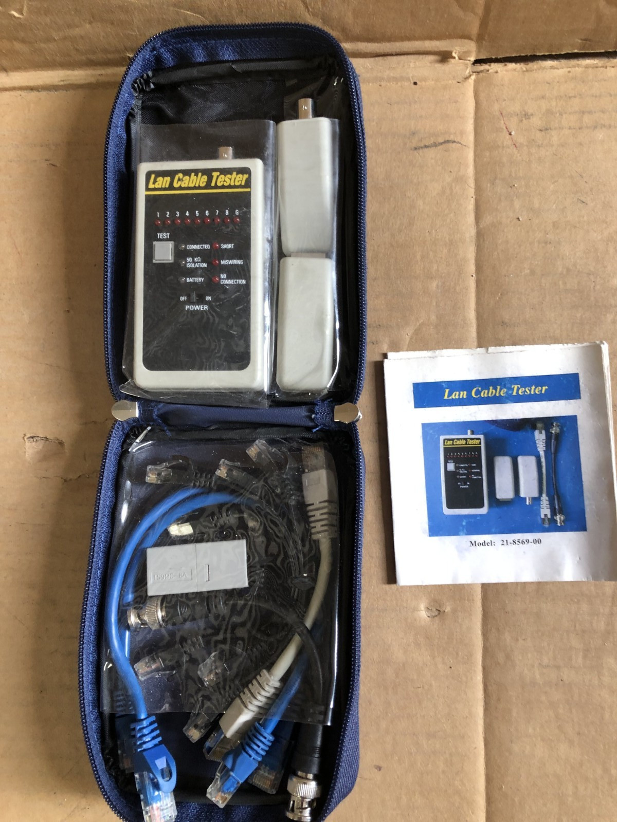 LAN Ethernet Cable Tester with Cords 21-8569-00