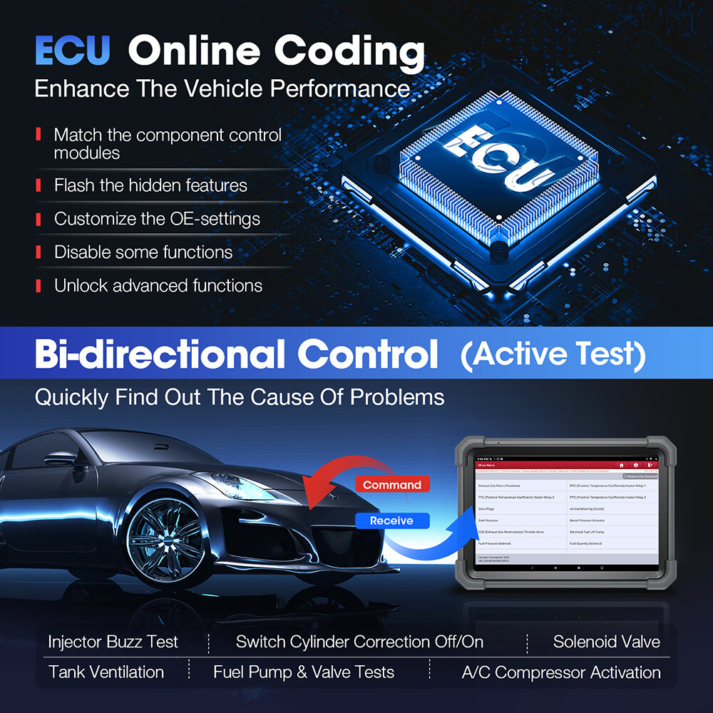LAUNCH X431 PRO3S ELITE V+ 5.0 PRO5 Car Diagnostic Tool J2534 Programming Coding