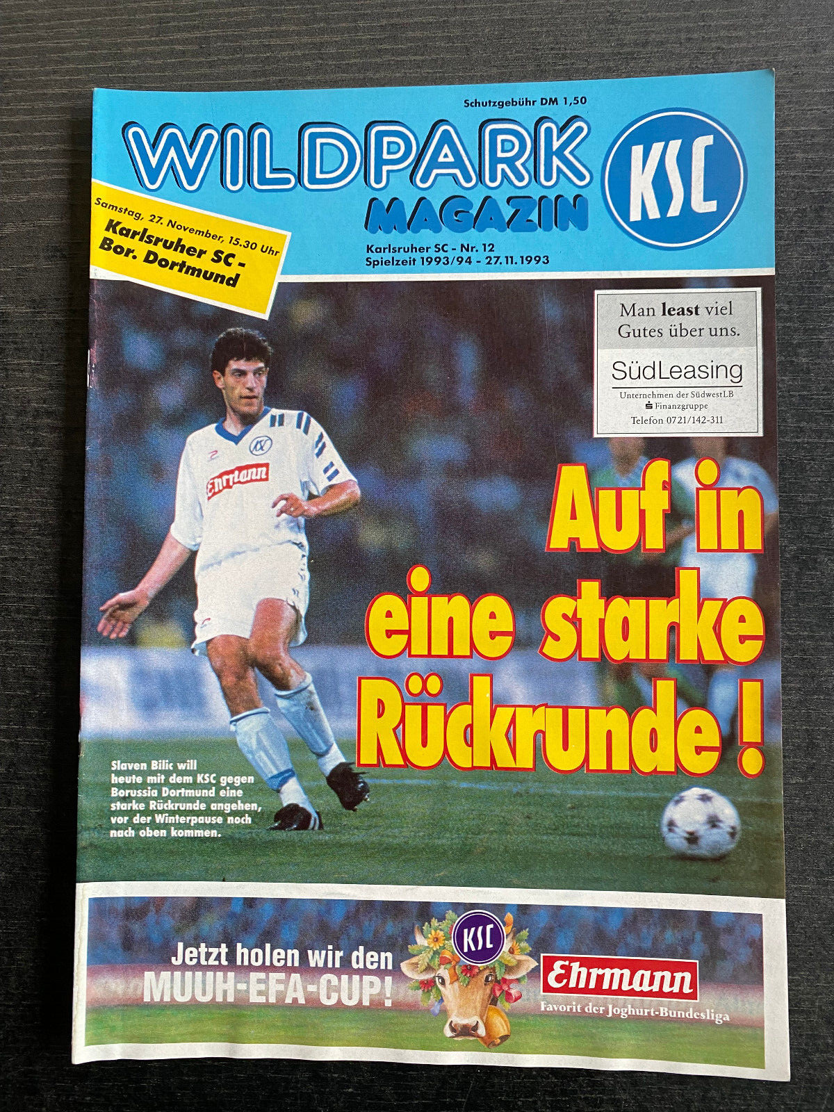 BL 93/94 Karlsruher SC - Borussia Dortmund, 27.11.1993 - Slaven Bilic
