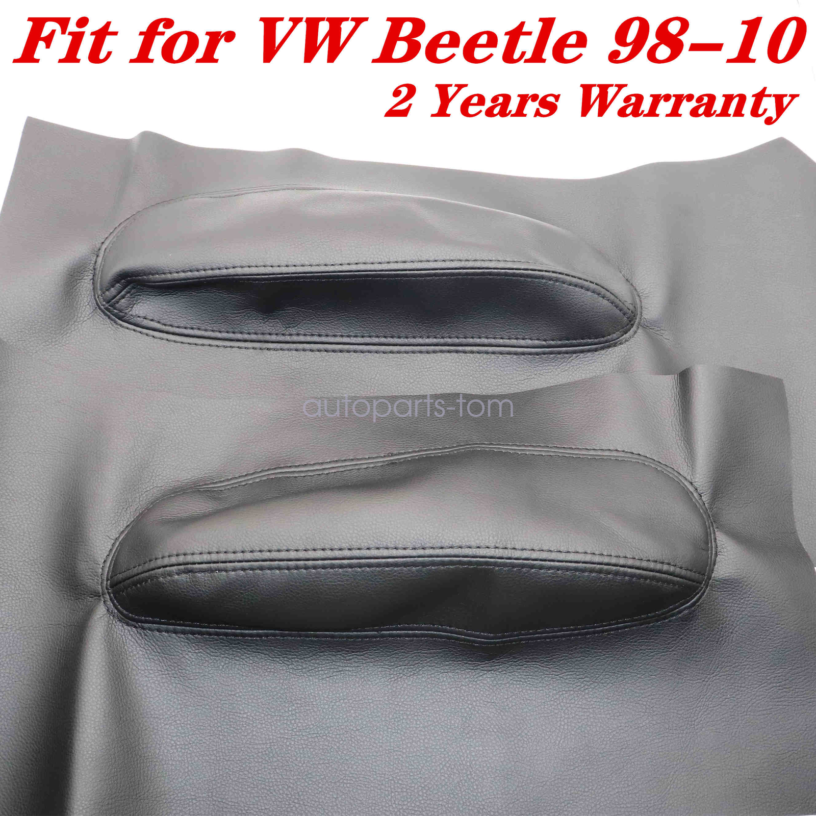 For 1998-2010 VW Beetle Door Panel Insert Card Leather Cover 2Pcs Black