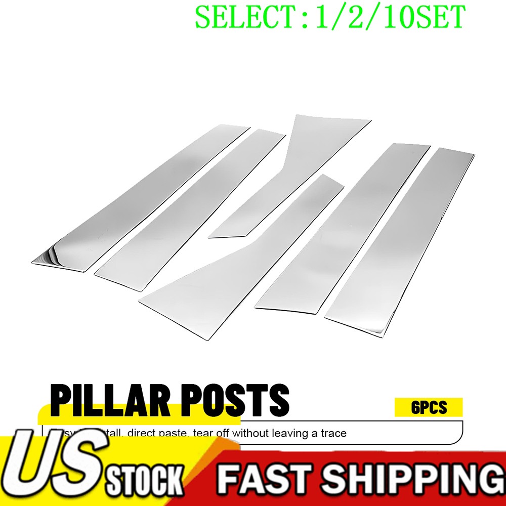 For 18-22 Honda Accord 6PC Stainless Steel Chrome Window Pillar Post Trims 1~10X