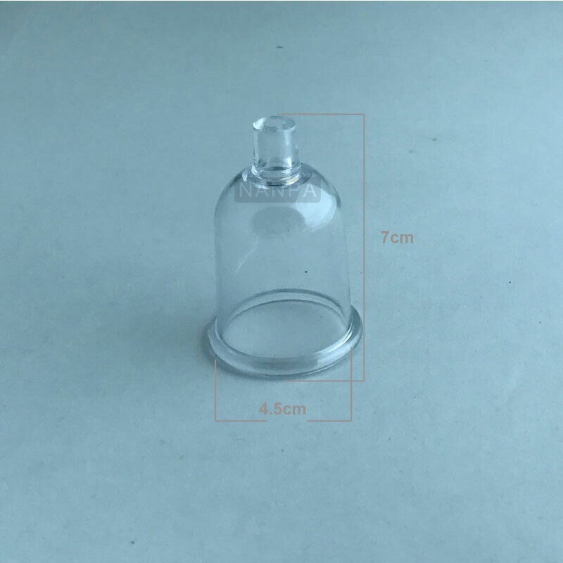 1Pair 4.5 cm Vacuum Cupping Cups Replacement With Pipe For Vacuum Spray Machine
