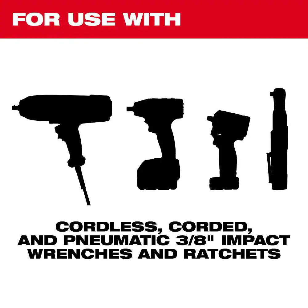 SHOCKWAVE 3/8 In. Drive 9/16 In. Deep 6 Point Impact Socket (1-Pack)