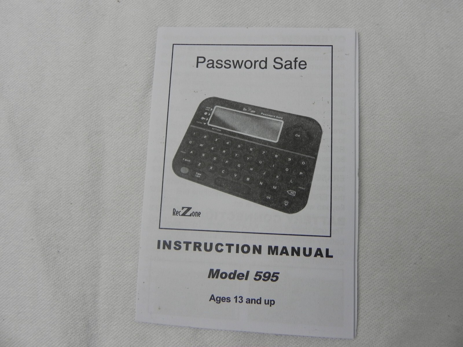 Password Keeper Safe Vault Model #595 Password Organizer - Password Logbook