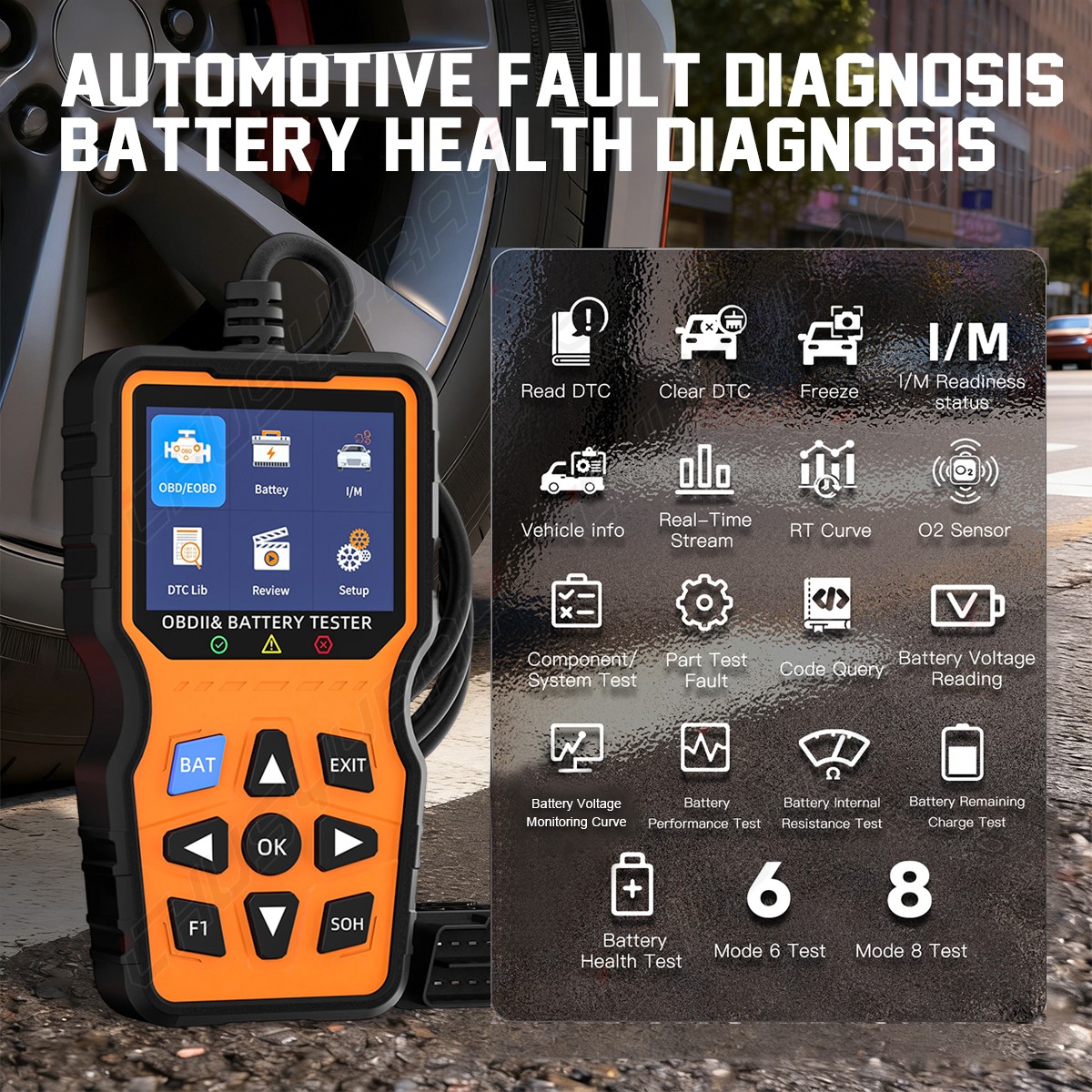 2.8in screen IPS color OBD2 Scanner Code Reader Car Diagnostic Tool Check Engine