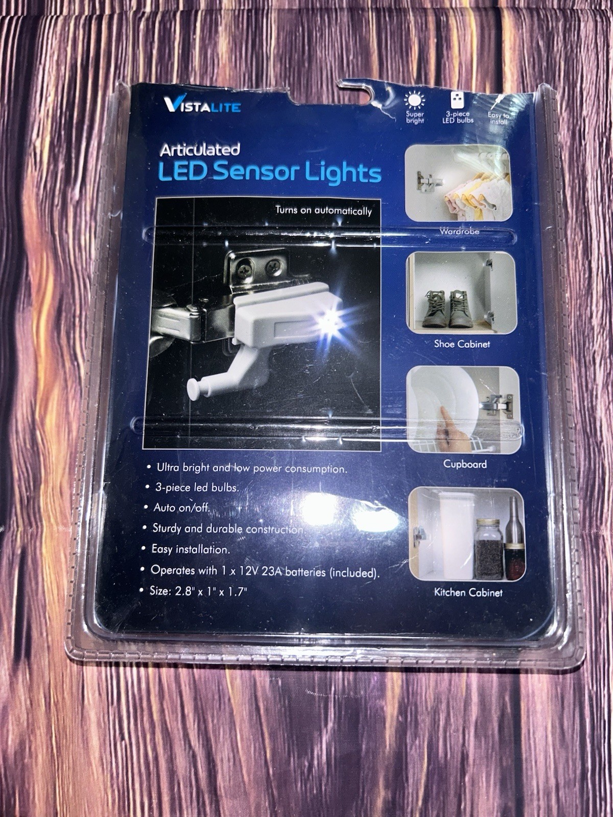 6 Pack articulated LED sensor lights For Cabinets Or Drawers