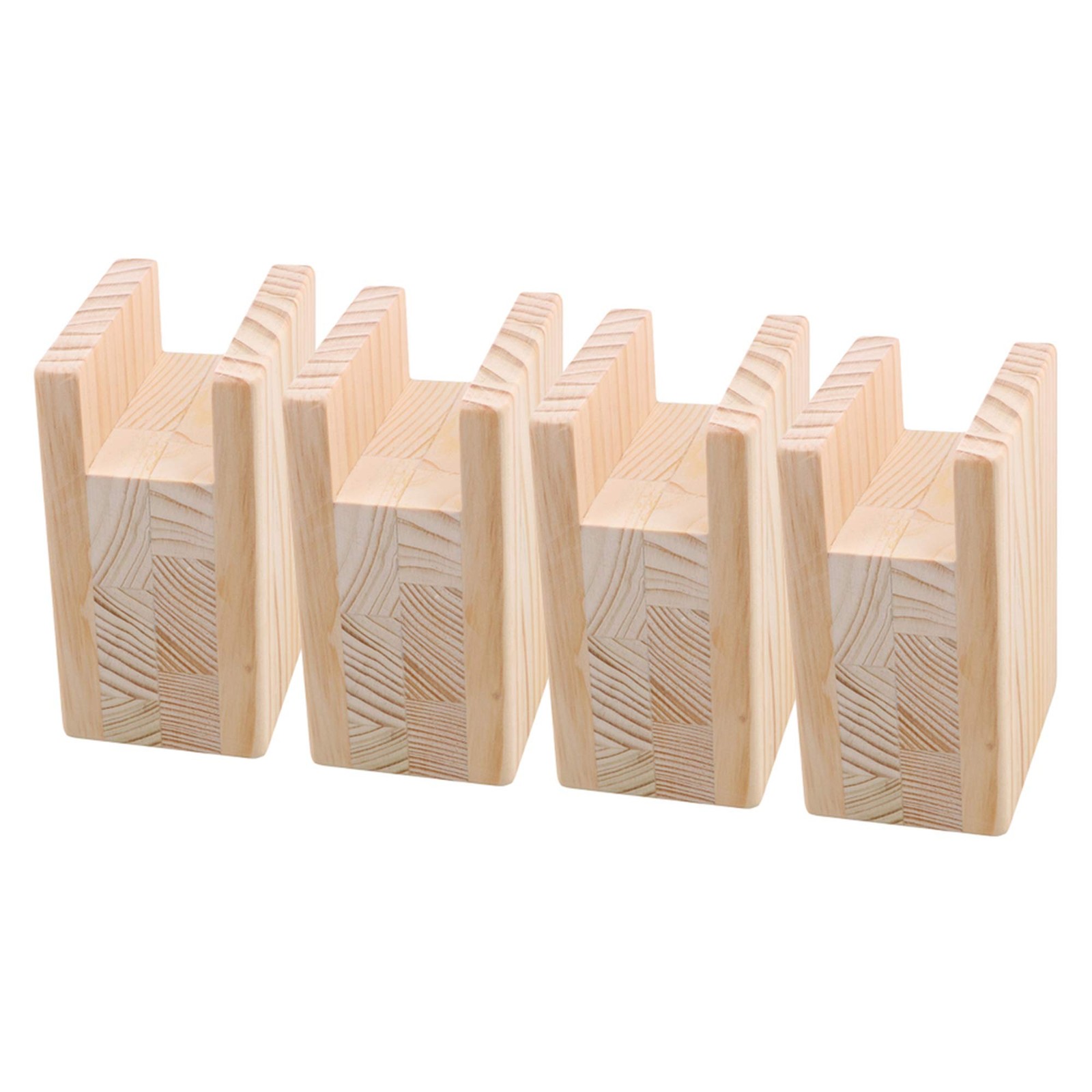 4 PCS Furniture Table Lifter Sofa Risers 4x10cm Groove 4 Inch Lift Height