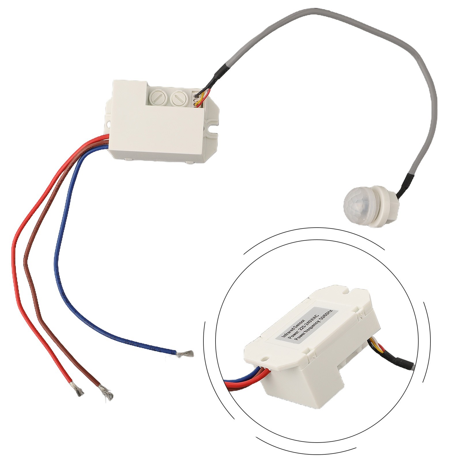 Reliable Electric Relay Body Motion Sensor for Lamp Control Easy Installation