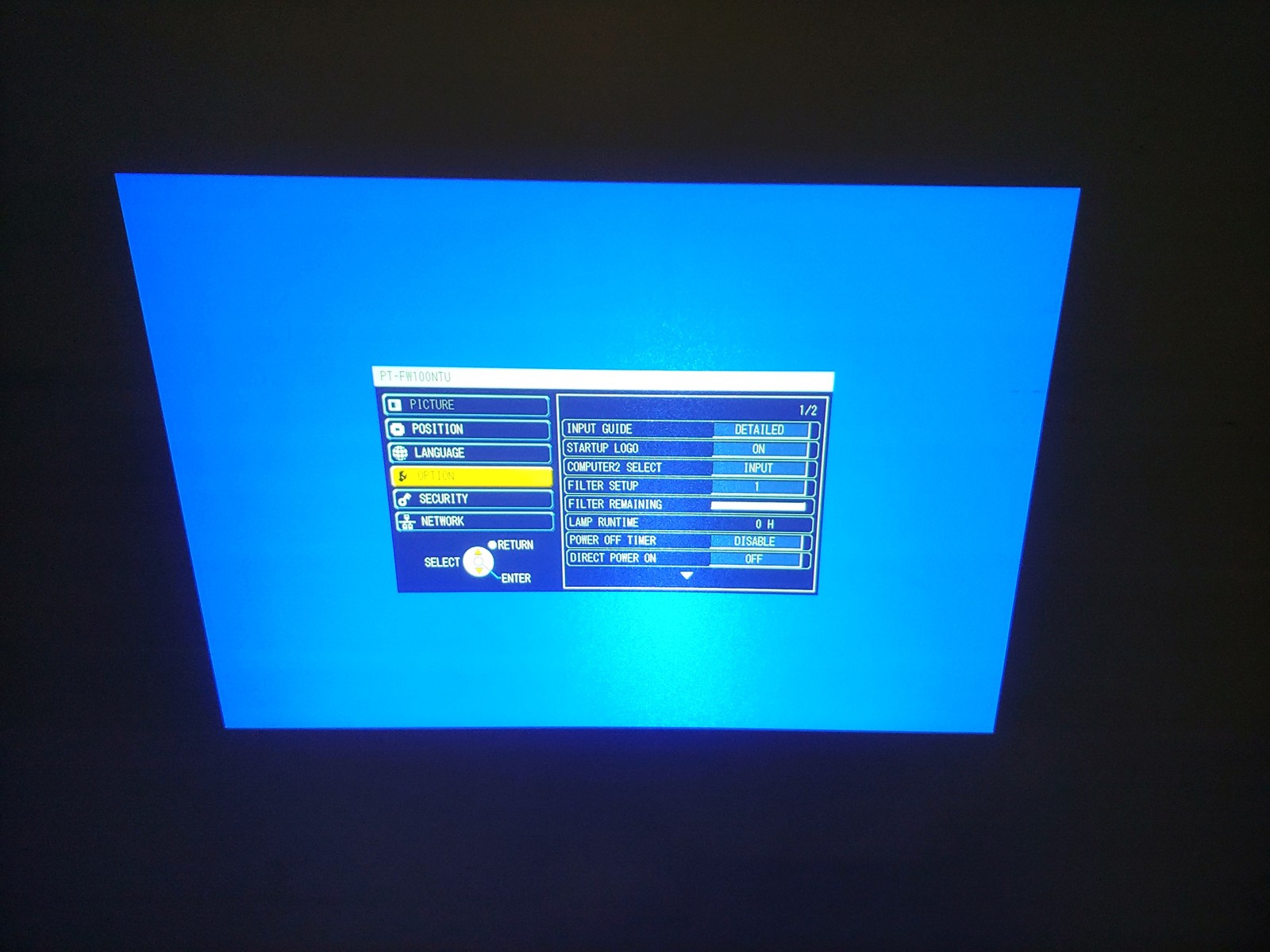 Panasonic FW100 Wireless 3000 ANSI Lumens LCD Front, Ceiling, Rear Projector