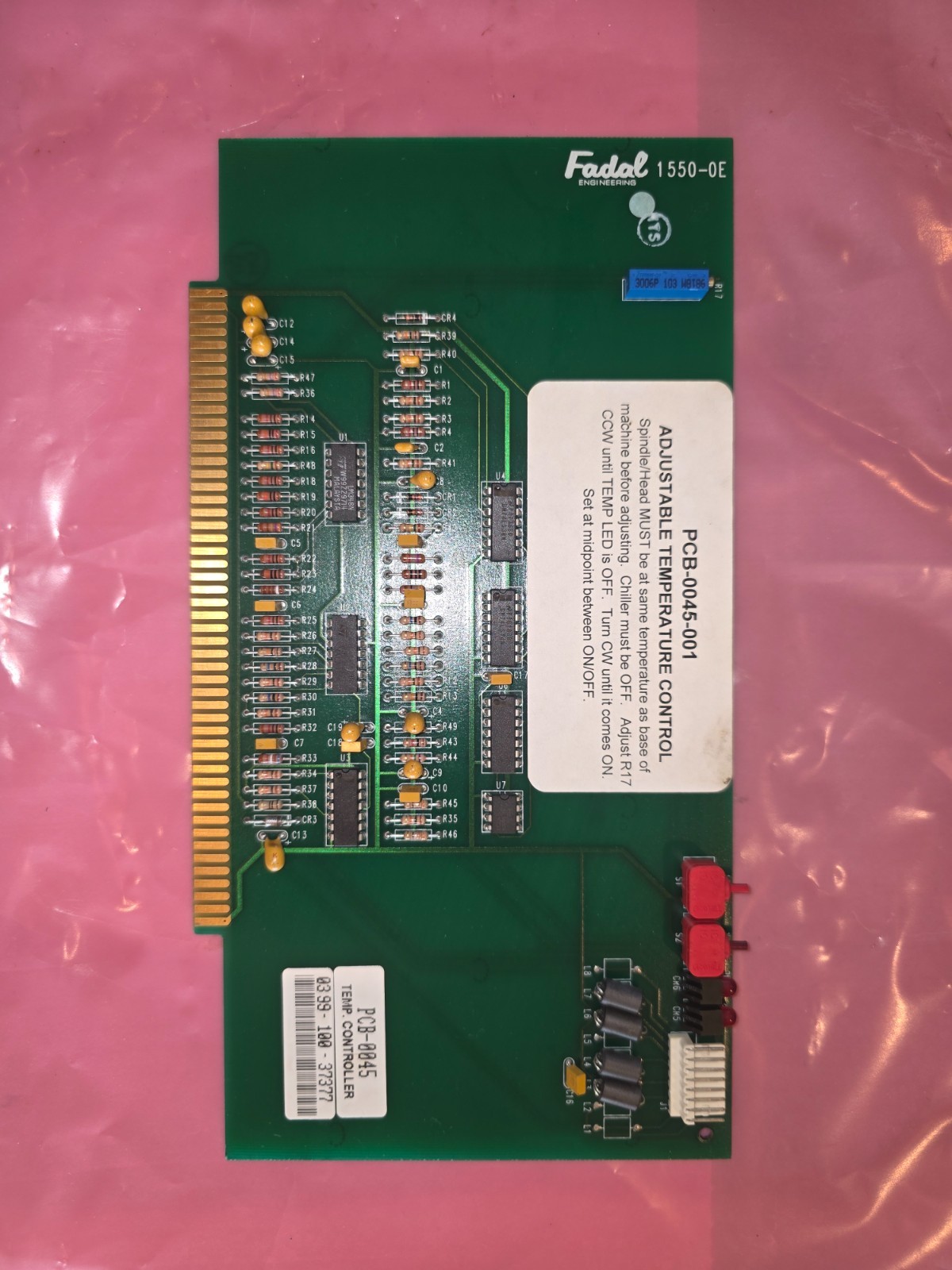 1550-0E  Fadal  Adjustable Temperature Control PCB-0045-001  Free Shipping