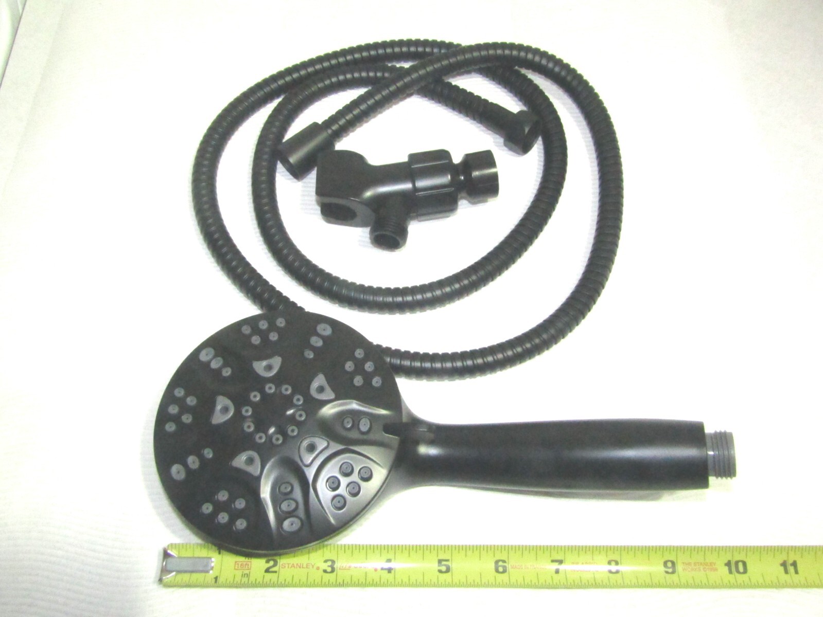 Black Modified High Pressure Shower Head 10.5gpm 6 Settings Hand Held