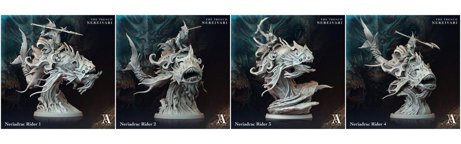 3D Printed Archvillain Games Neriadrac Rider The Trench Nereivari Archvillain
