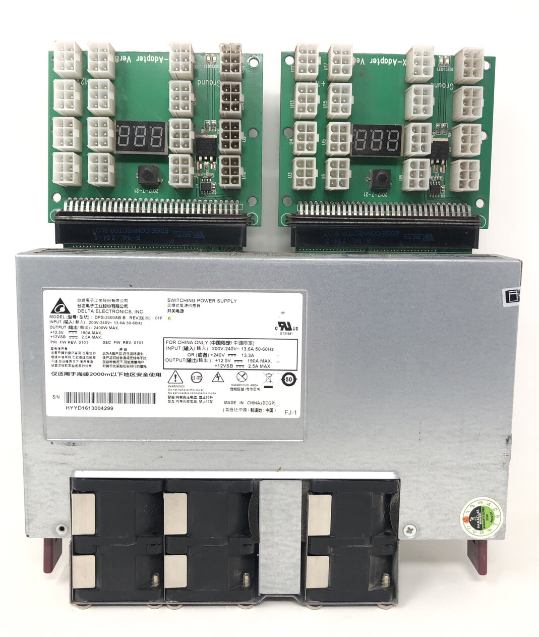 Delta Electronic 2400W PSU Power Supply DPS-2400AB B (GPU Mining Rig 2400 Watt)