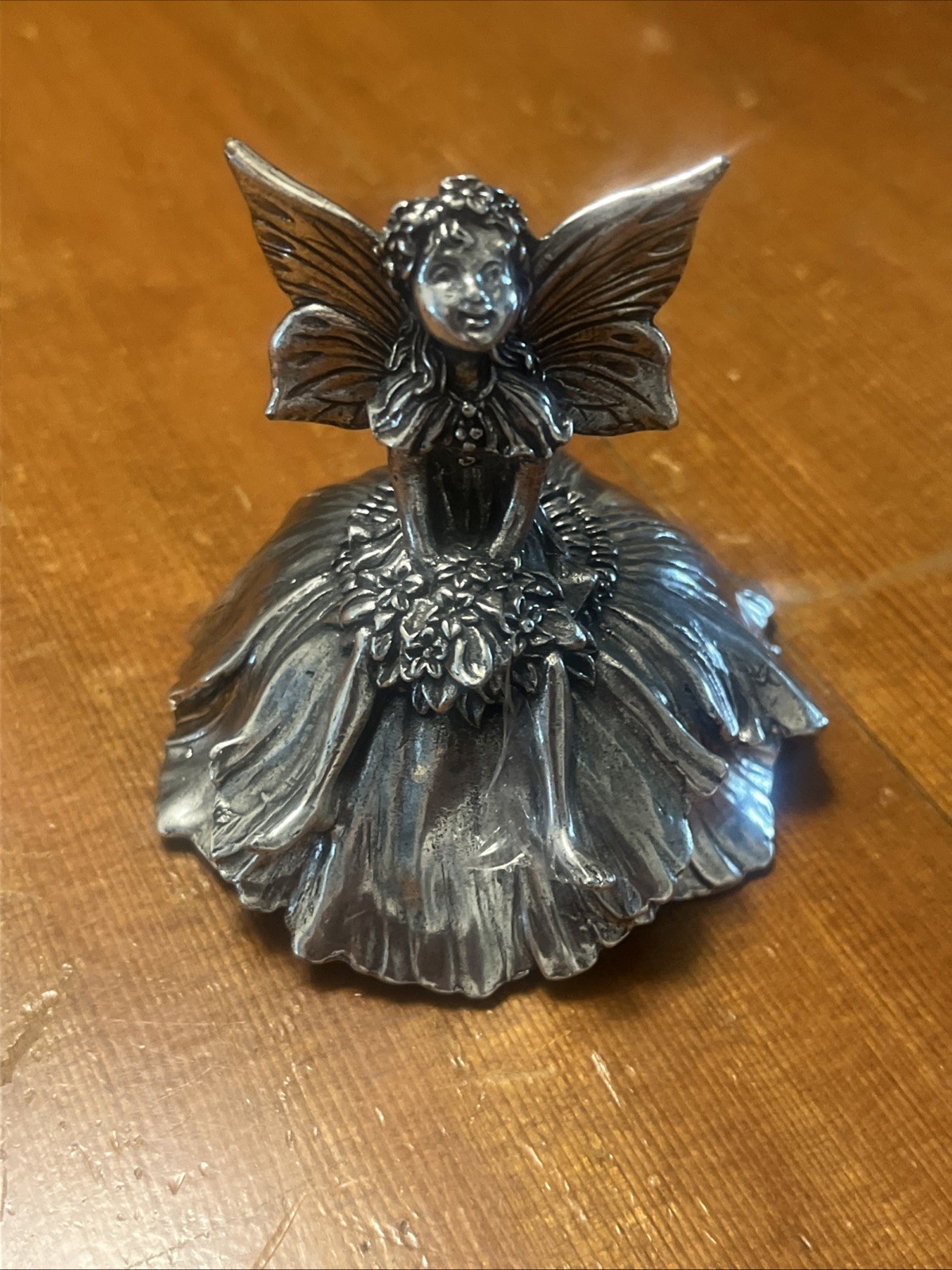 Reed And Barton Silver Plate Flower Mythical Fairy Musical Figurine Vintage