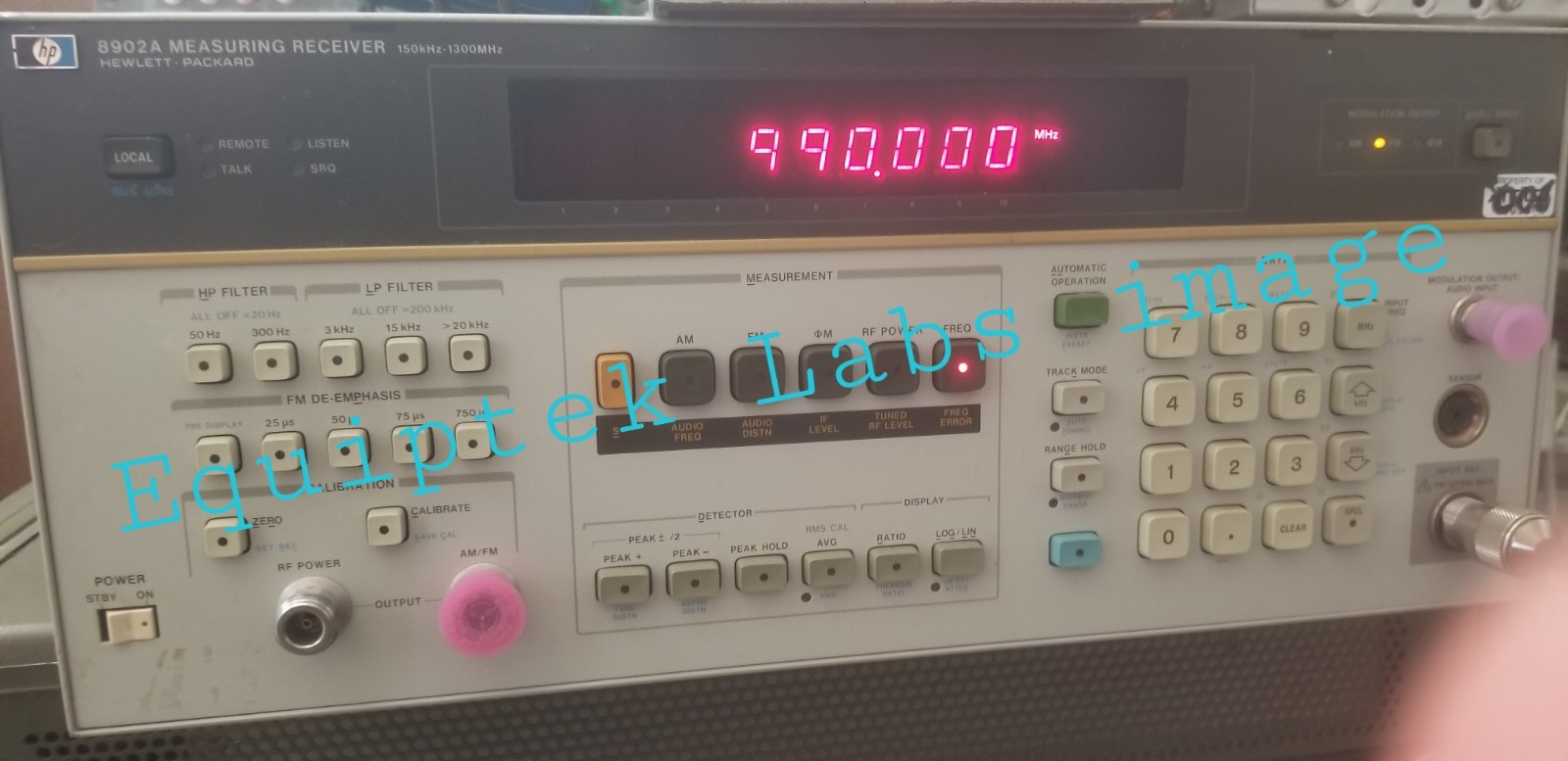 HP 8902A Measuring Receiver Power Meter TESTED OK! Options 002 & 003