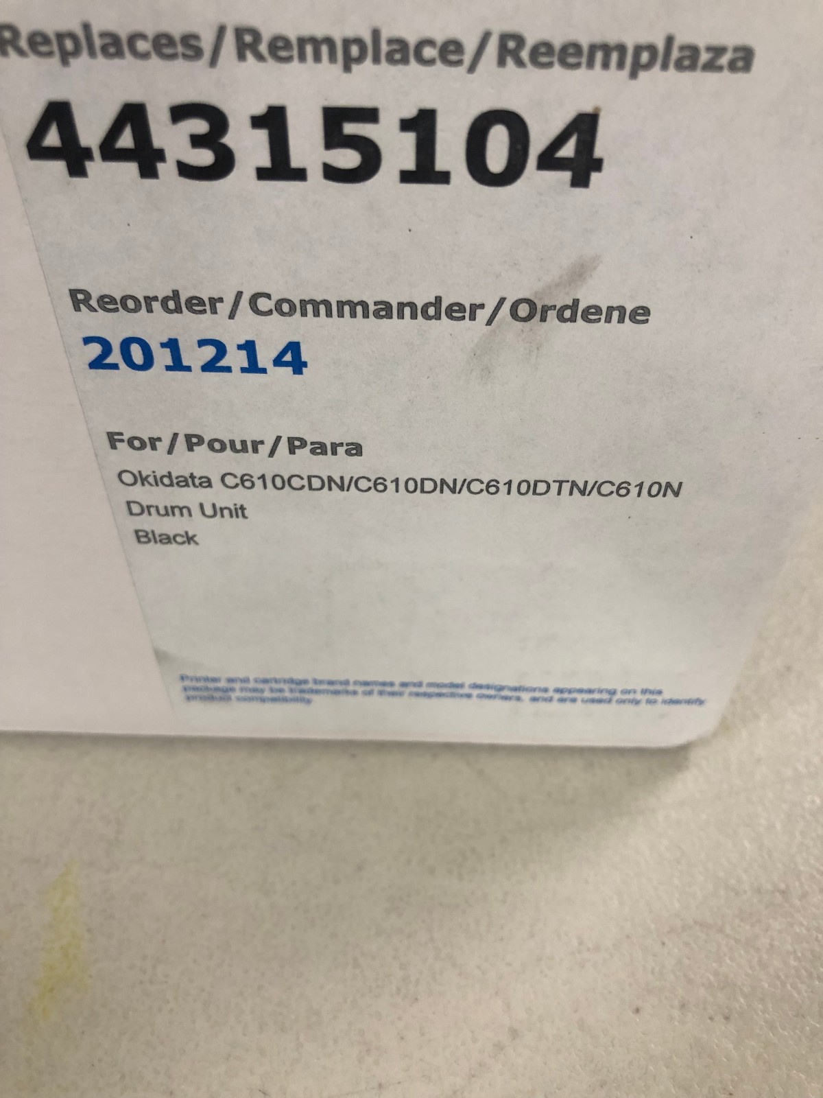 Compatible Drum Unit 44315104 for Okidata
