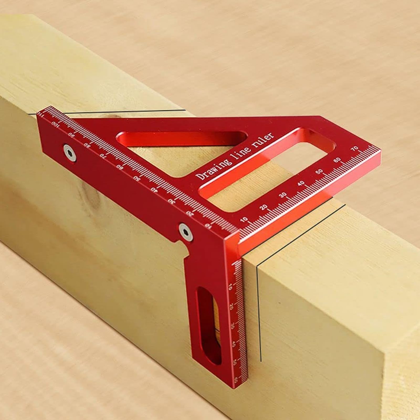 3D Multi-Angle Measuring Ruler,Miter Triangle Ruler Precision Layout Measurin...