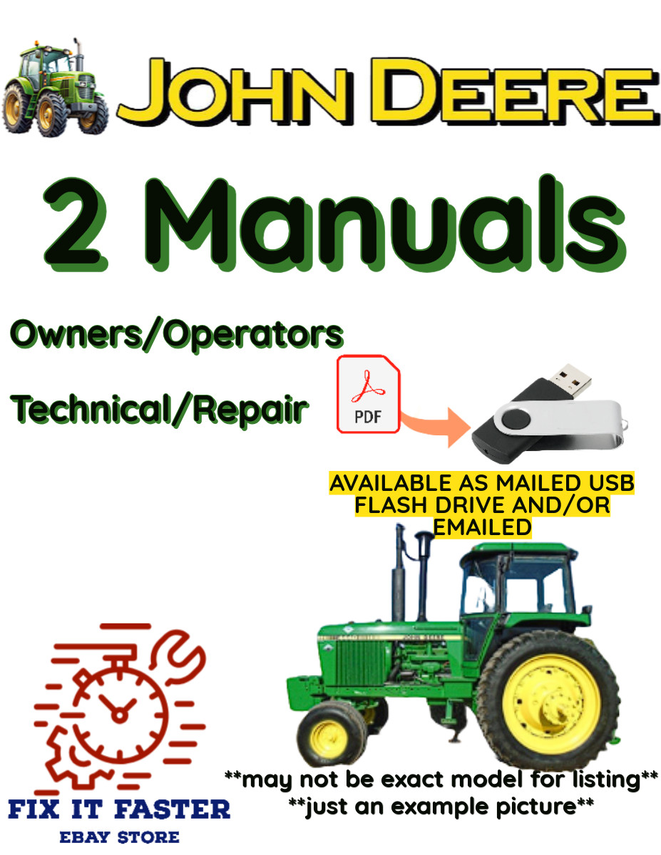 JOHN DEERE 790 TRACTOR OWNER SERVICE REPAIR SHOP MANUAL PDF FILE ON USB