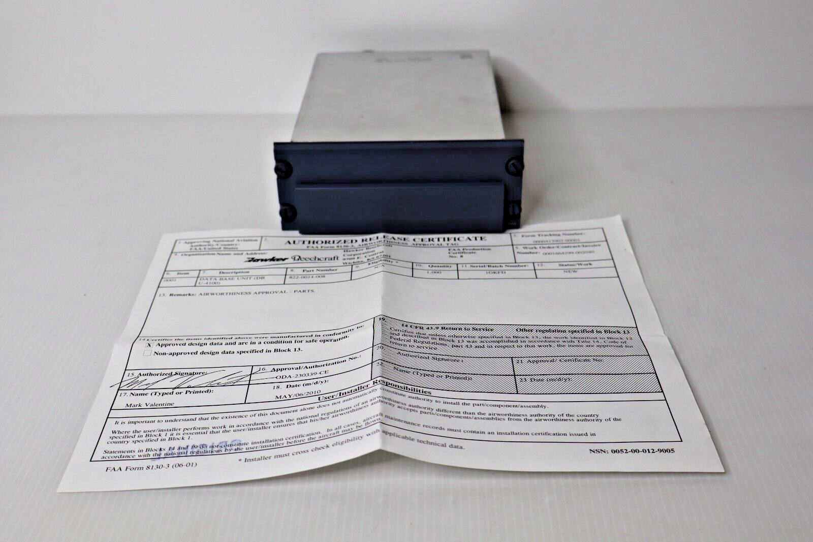 Collins DBU-4100 Data Base Unit 822-0014-008 New with FAA 8130-3 Form