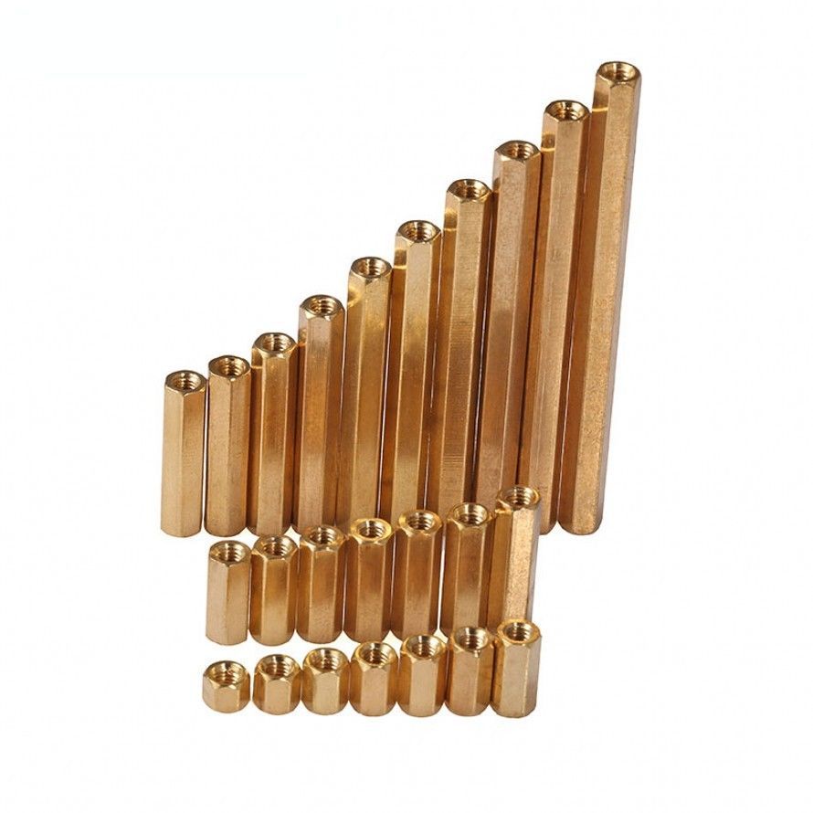 10-100Pcs Brass Hexagonal Female Nut M3 x 4mm-60mm PCB Board Standoff/Spacer