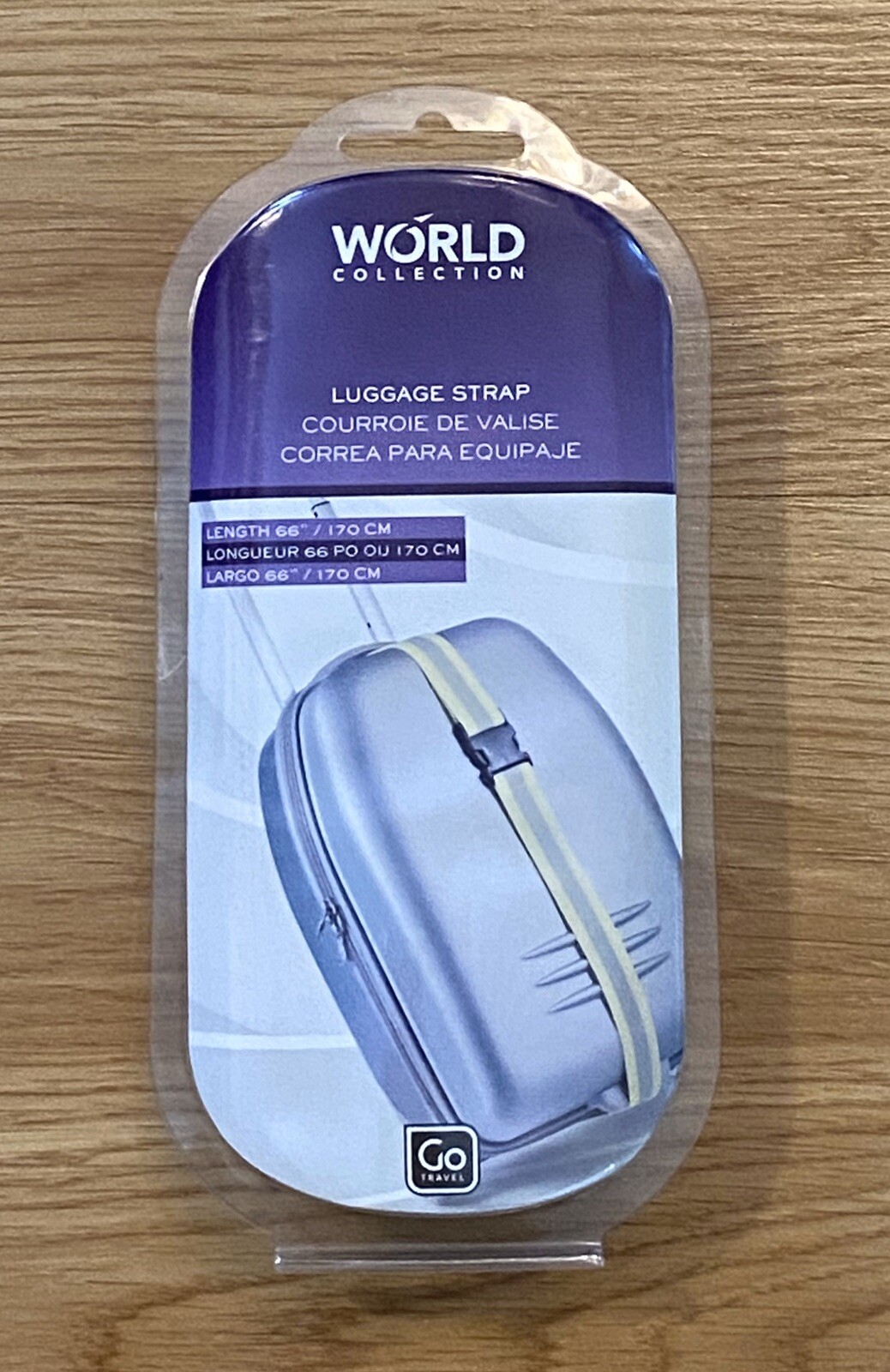 NEW World Collection Go Travel Bright Yellow/Grey Luggage Strap FAST SHIPPING