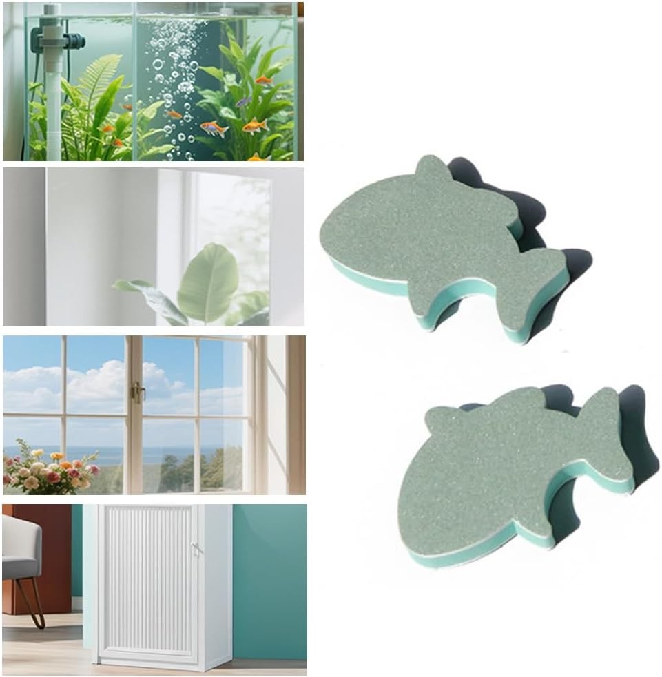 10 Pack Aquarium Glass Cleaner Sponge Algae Scraper Tool for Fish Tank Betta