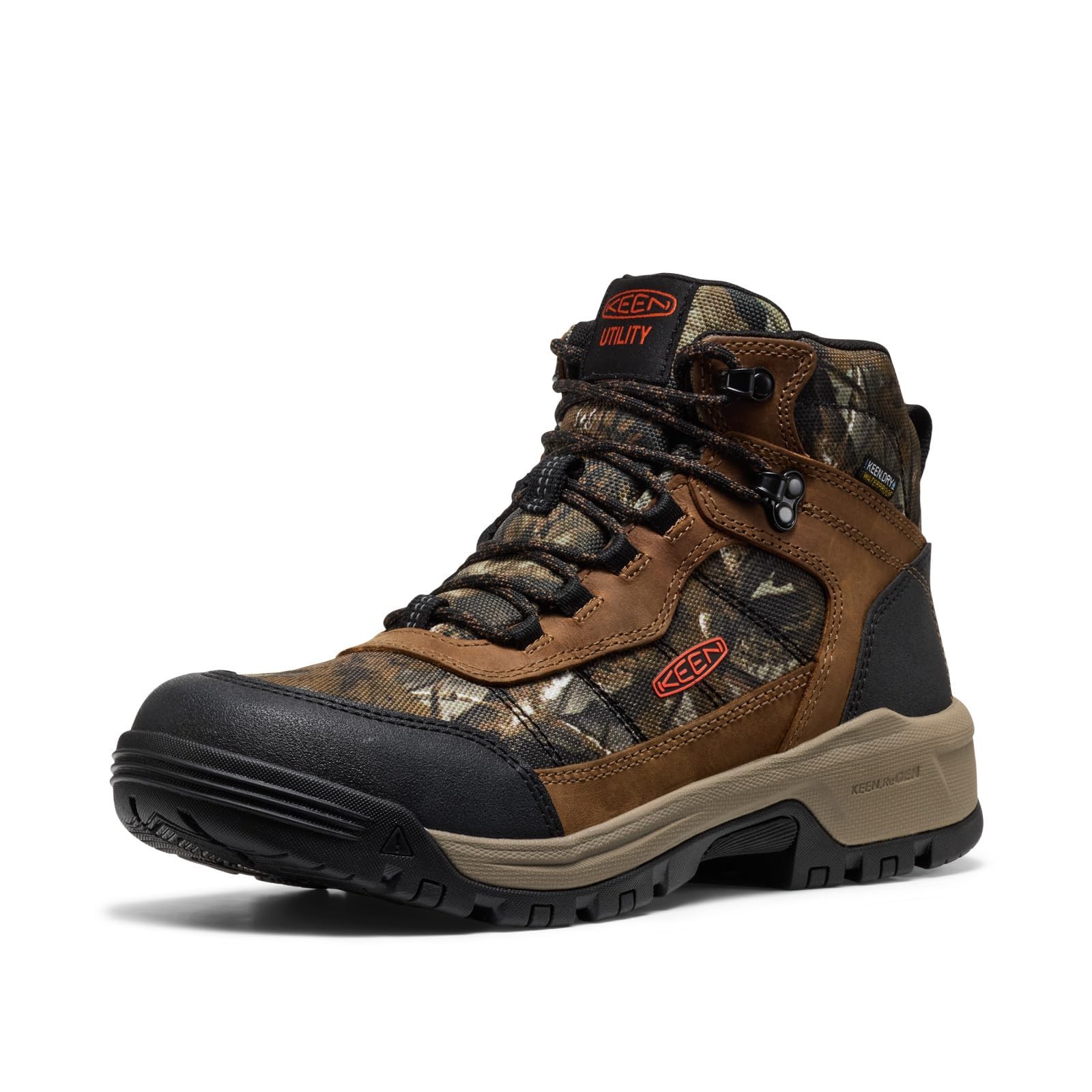 KEEN Men's Skokie Hiker Style Mid Height Soft Toe Waterproof Work Boots