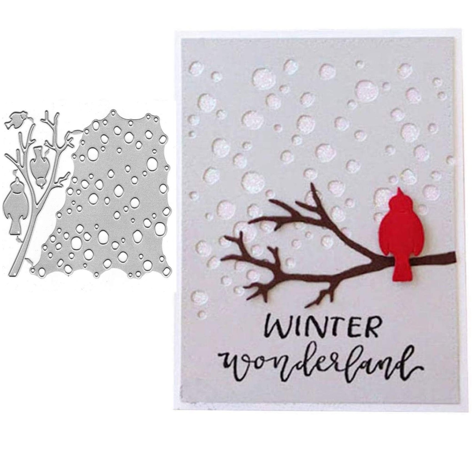 Bird Perch Net Metal Die Cuts,Spring Bird Net Tree Cutting Dies Cut Stencils ...