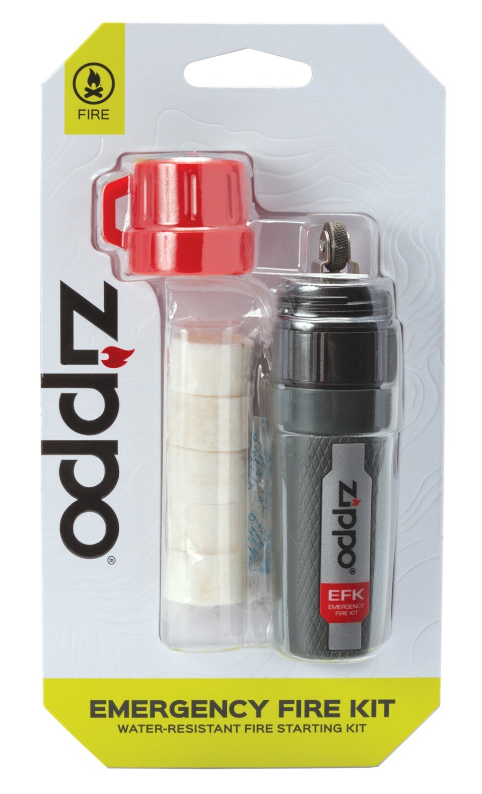 GENUINE ZIPPO EMERGENCY FIRE KIT WATERPROOF STORAGE CANISTER / BRAND NEW