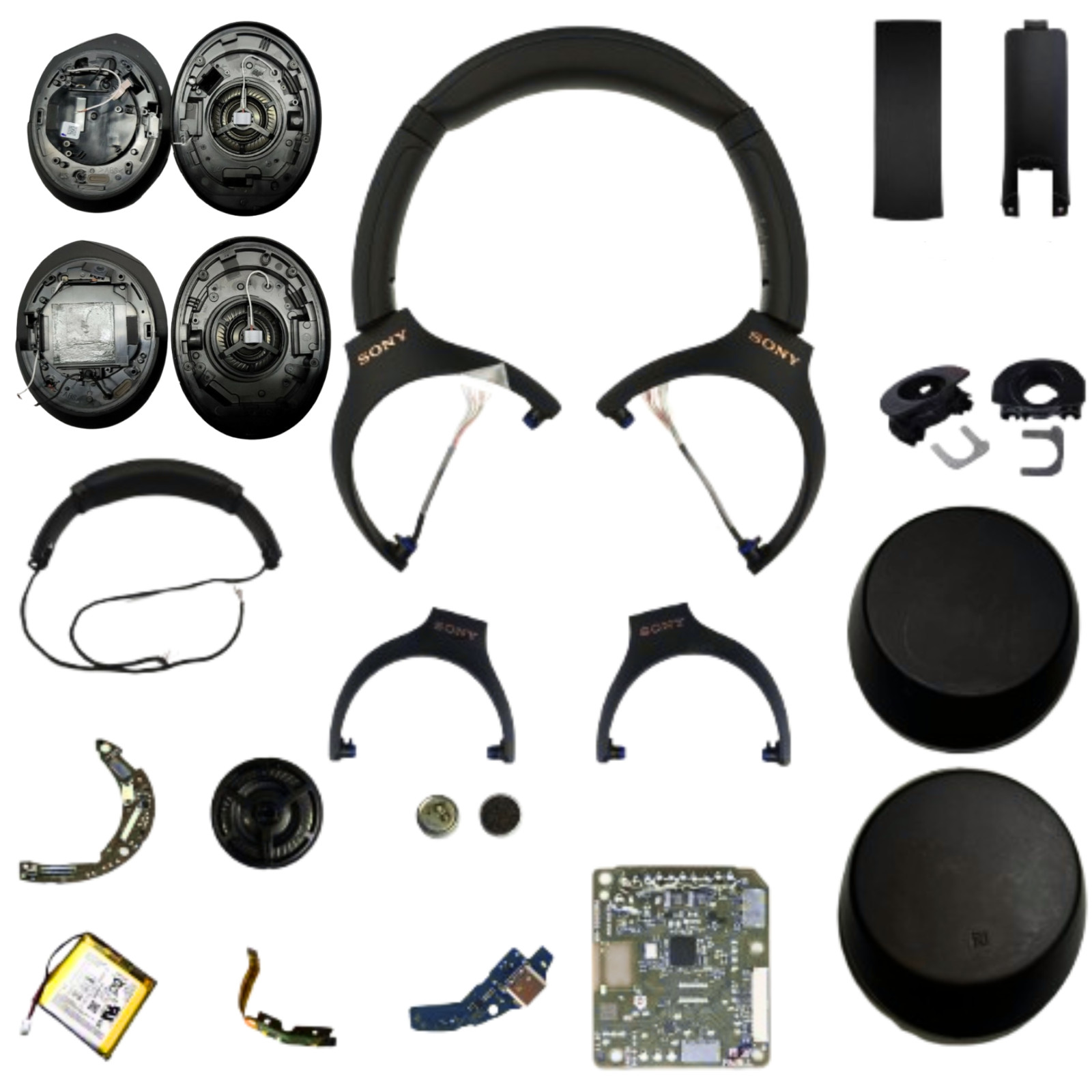 Genuine OEM Original Sony WH-1000XM4, WH-1000XM4/B,  Replacement Parts