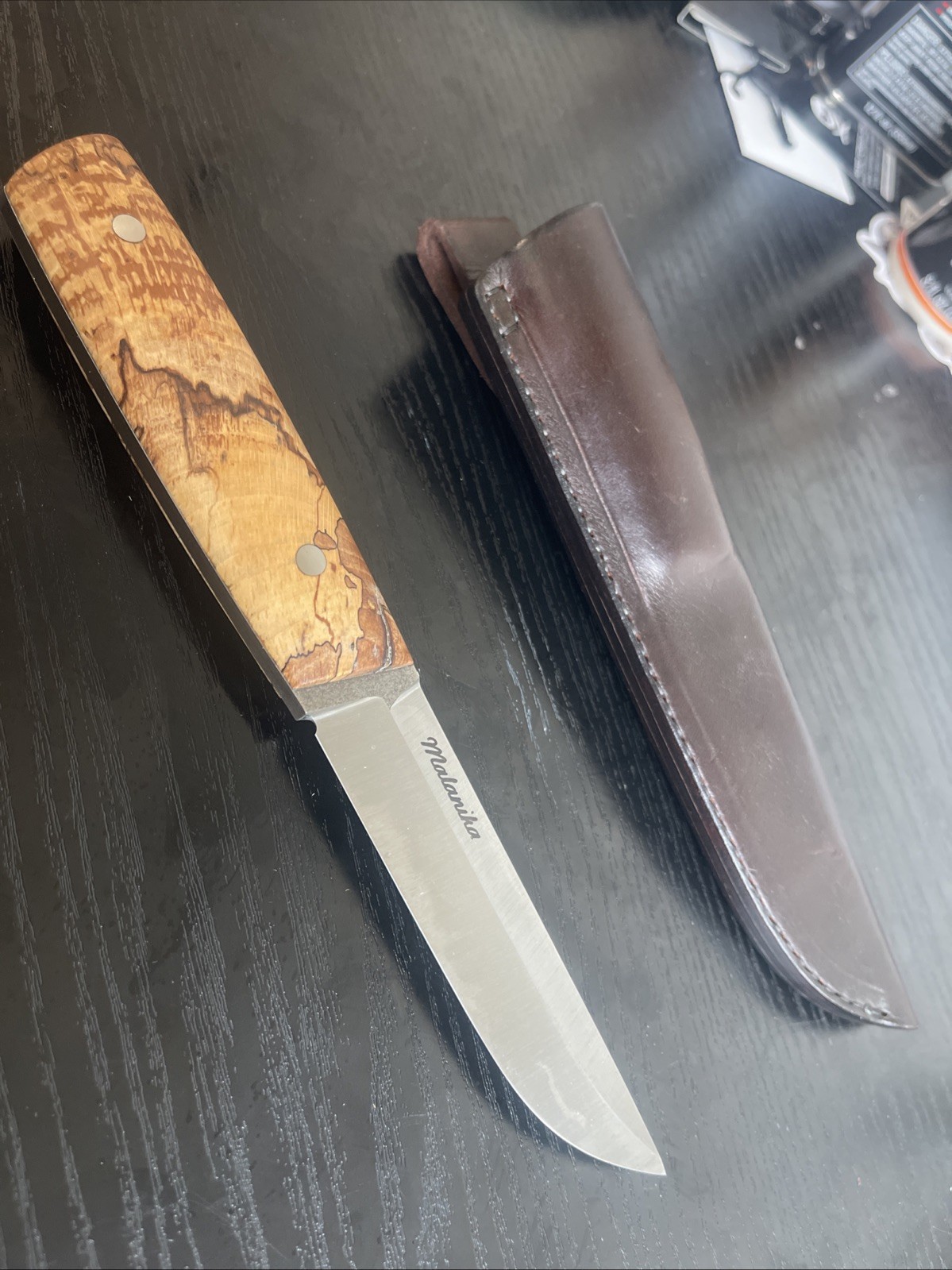 malanika puukko Elmax Full Tang Maple Burl
