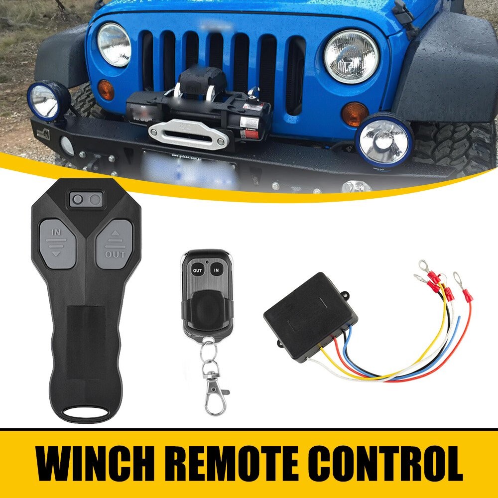 Wireless Winch Remote Control Handset Easy To Install 150ft 12V Remote Receiver
