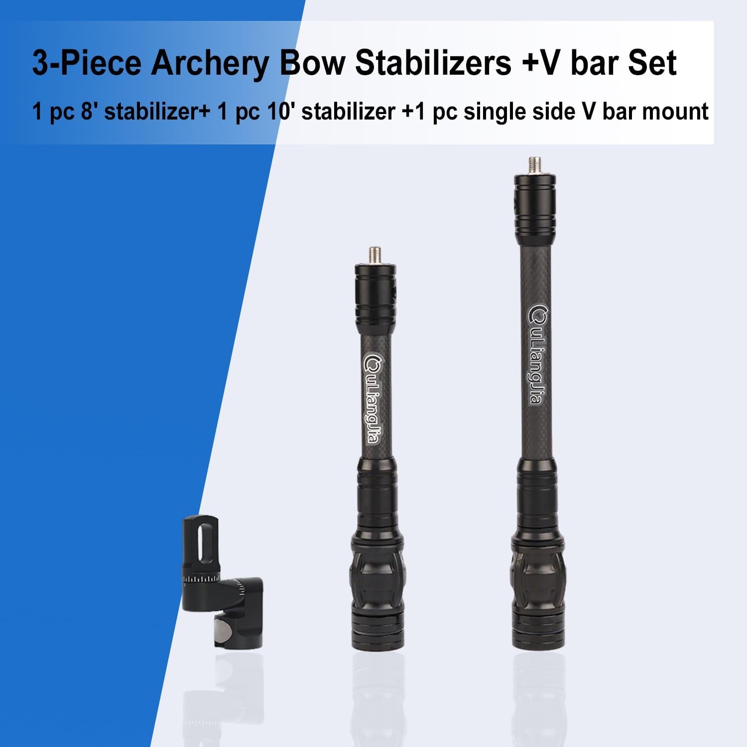 Compound Bow Hunting Stabilizer Kit Archery Balance Rod Set w/ Weights