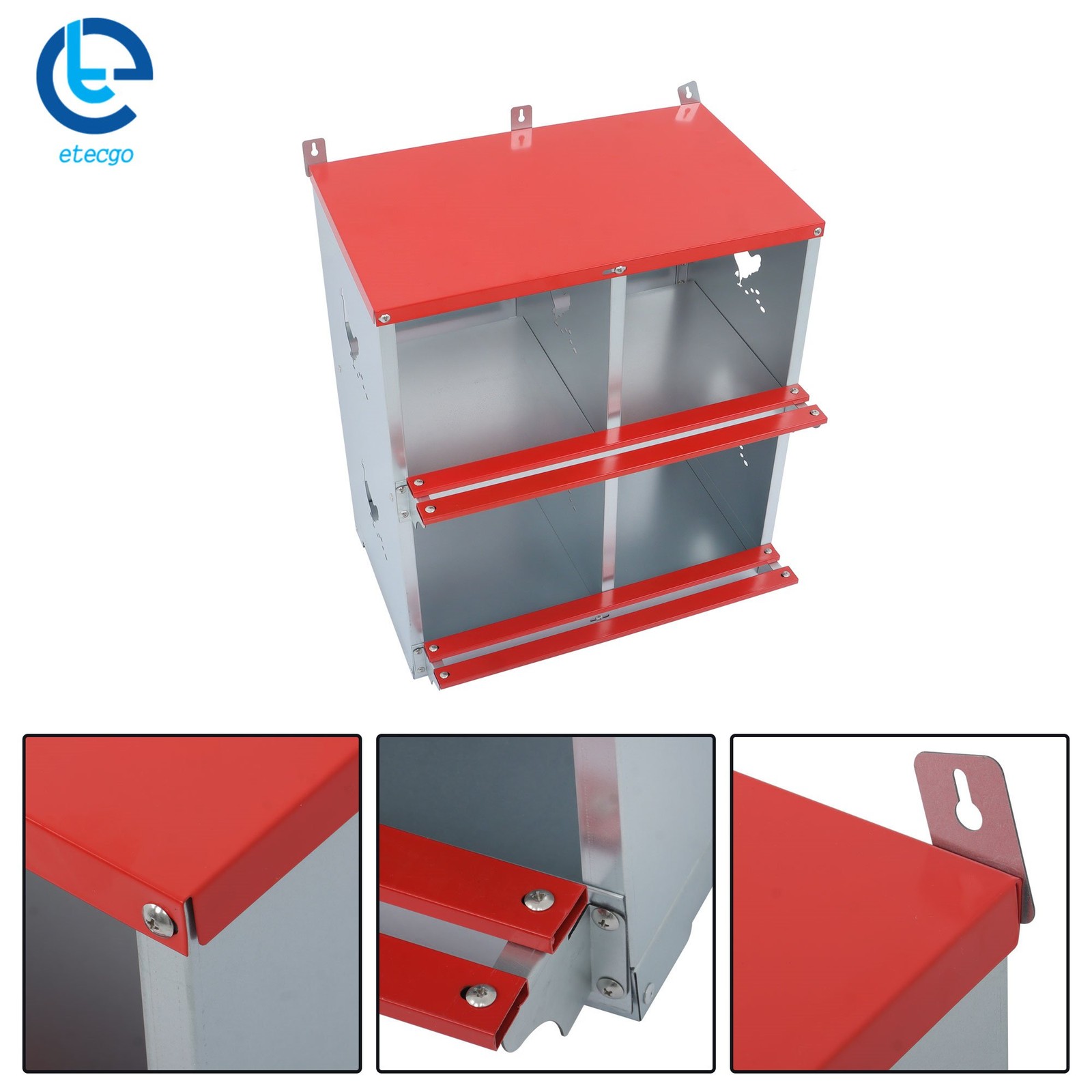 Chicken Nesting Boxes 4 Compartment Metal Poultry Nest Box Wall Mount For Hens