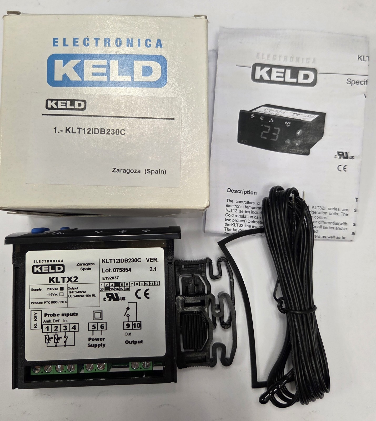 new original 1PC KELD KLT12 KLT12IDB230C  FREEZER THERMOSTAT Kltx2