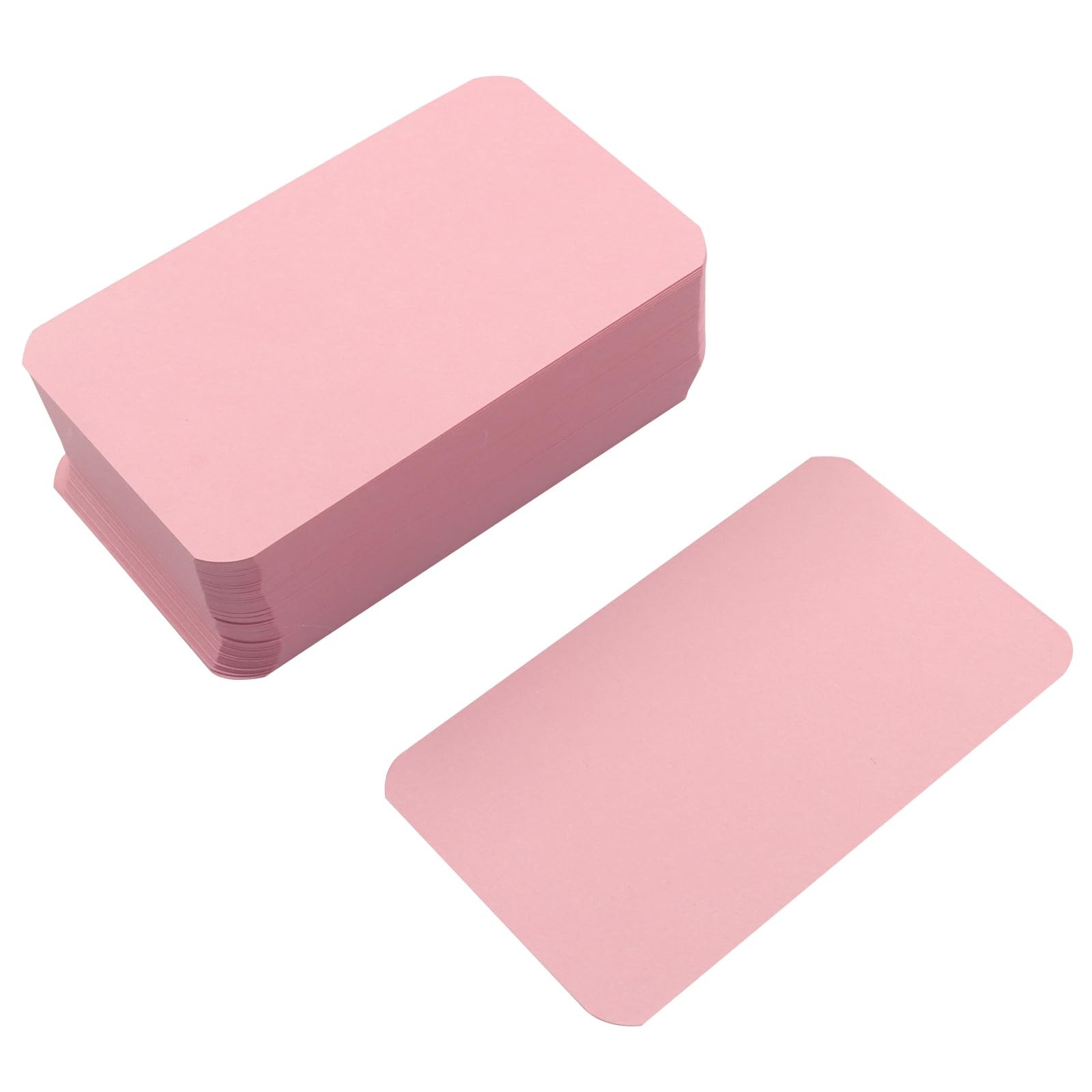 Blank Paper Message Note Business Cards, Pink, 100 Pcs