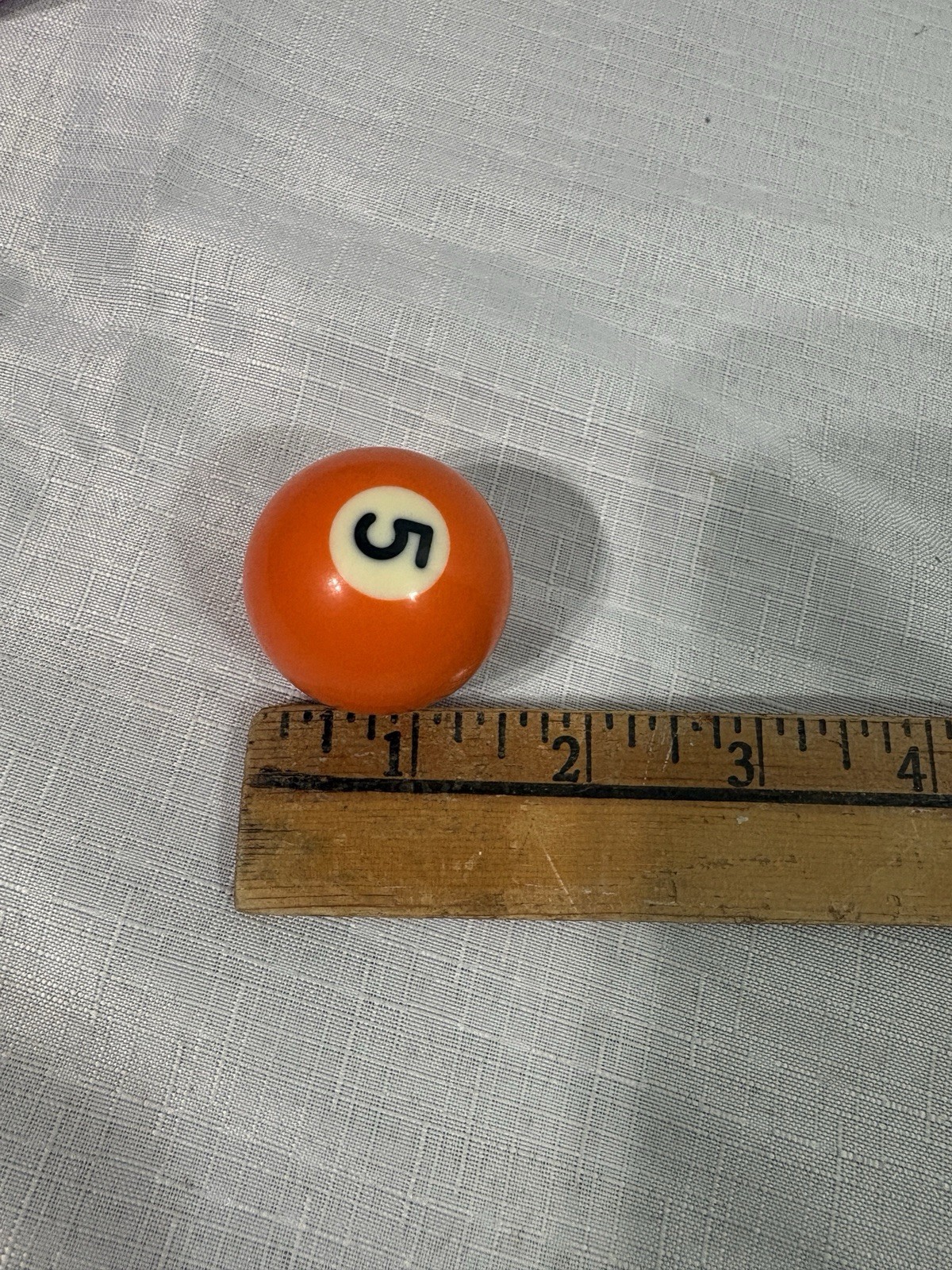 Replacement Mini Billiard Pool Ball 1.5" Ball Number #5 Solid Orange