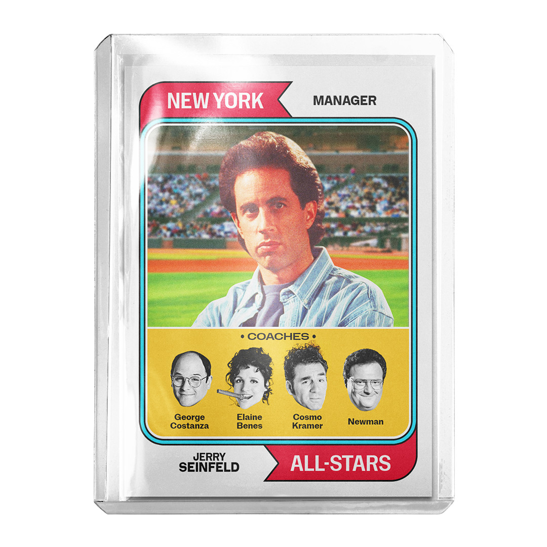 Custom Seinfeld Costanza Elaine Kramer Newman Novelty 1974 Baseball Card