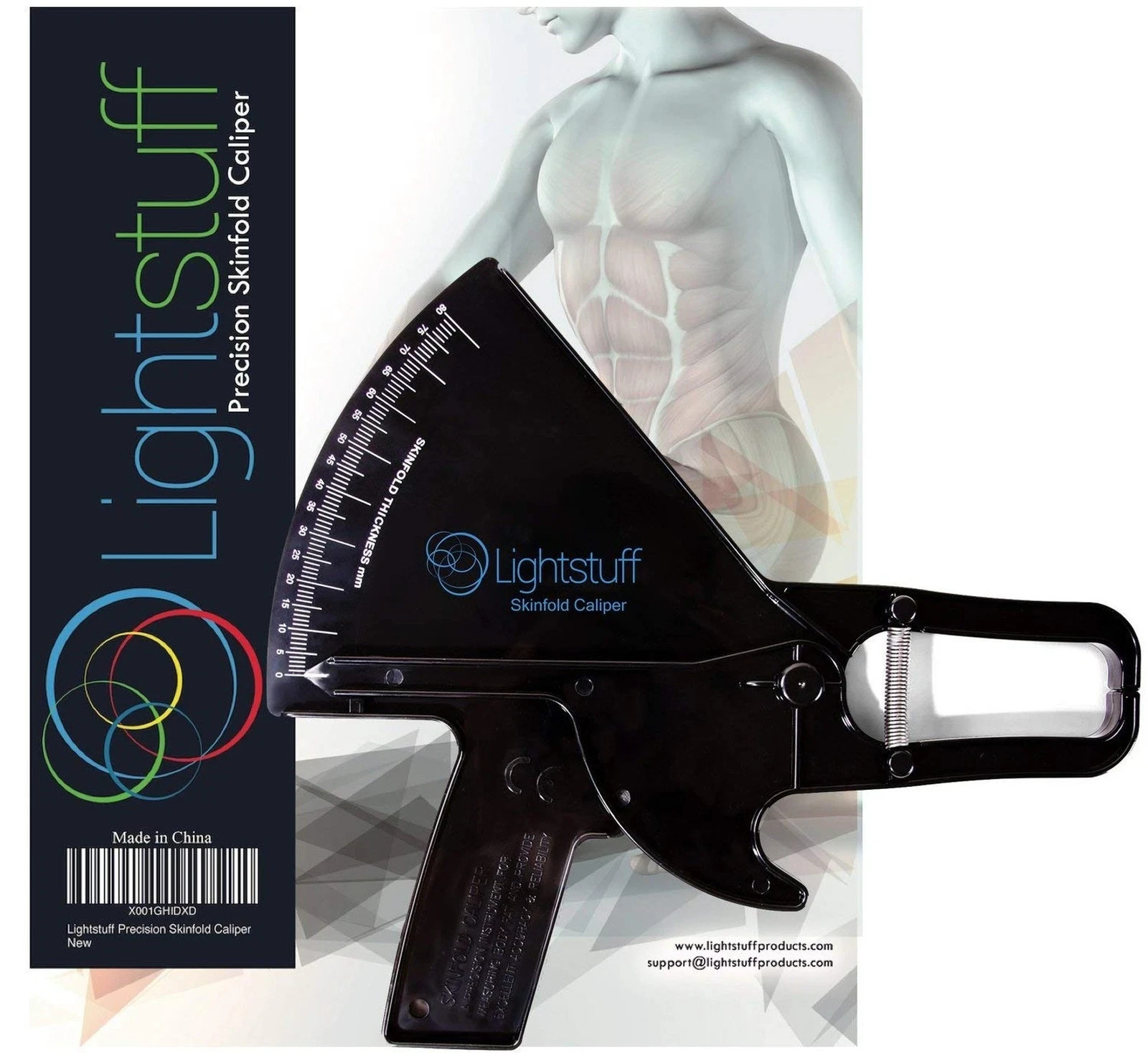 Lightstuff Precision Skinfold Caliper - Easy, Reliable Tool for Mon