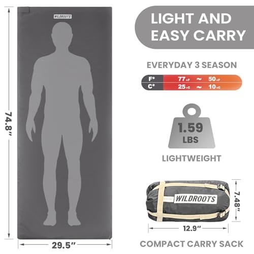 Outdoor Camping Sleeping Bags for Hiking, Hunting, Travel Gray