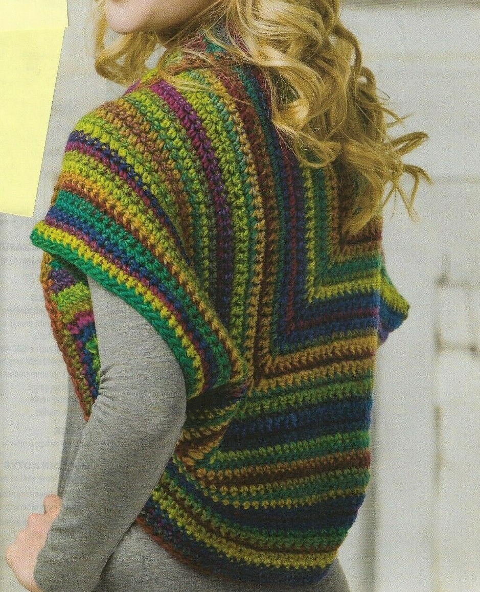 PLAZA SHRUG SWEATER 3 SIZES WOMEN'S CROCHET PATTERN INSTRUCTIONS