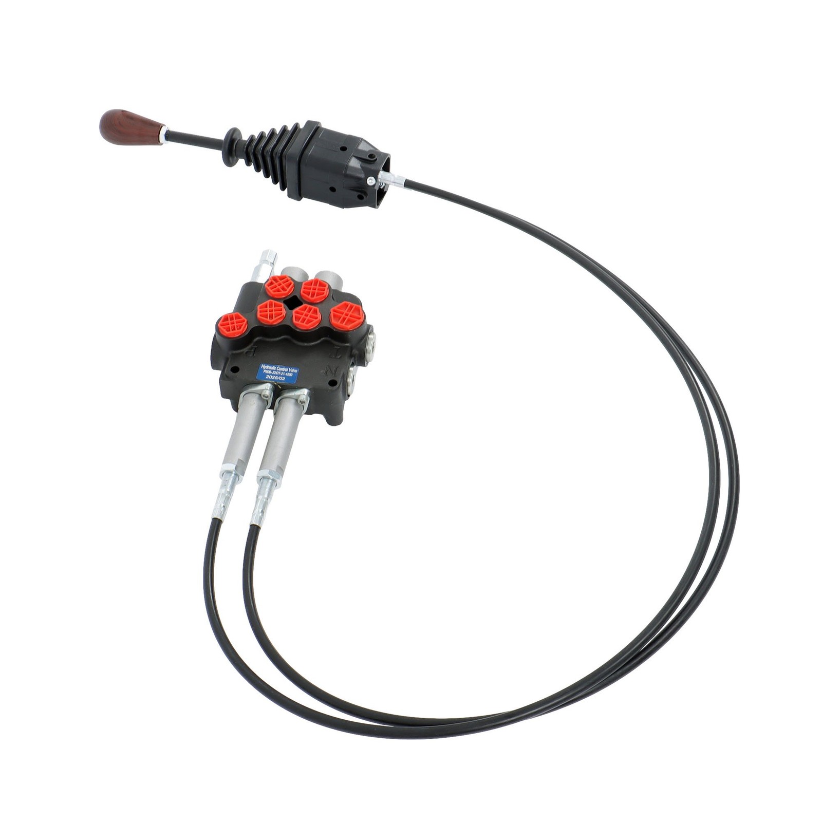 P80 Remote Control Valve Kit: 2 Spool Valve 21GPM + Joystick New+ Cables