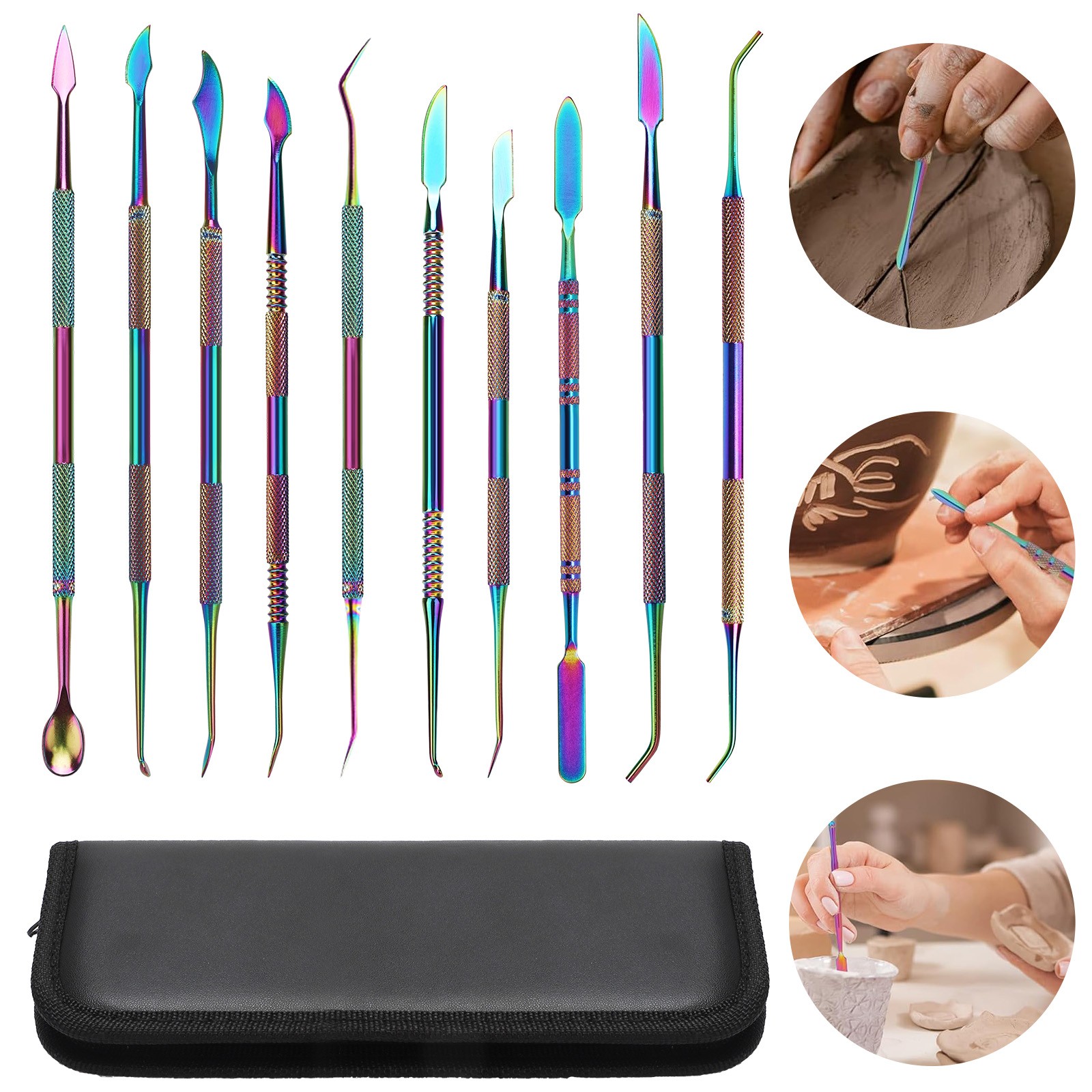 10X Double-Ended Carving Knife Set Stainless Steel Clay Soap Wood Sculpting Tool