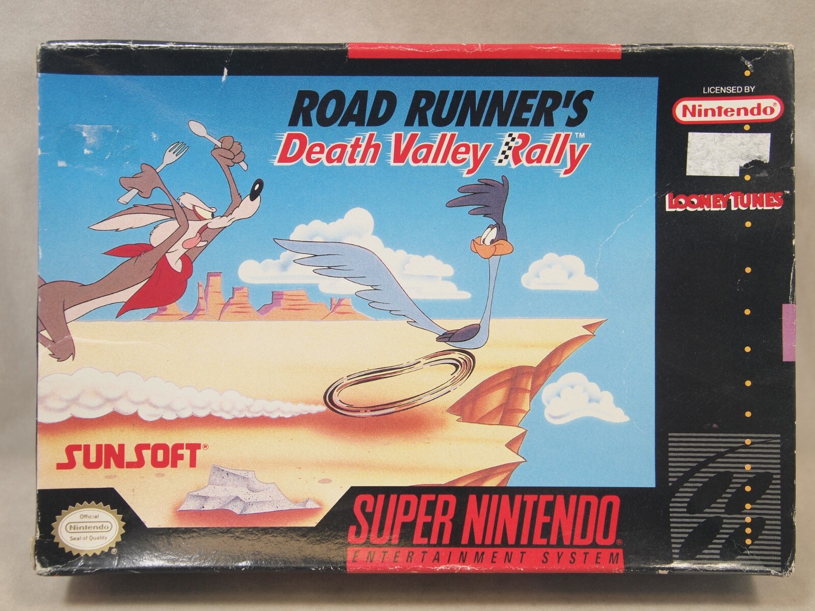 Road Runner's Death Valley Rally (Super Nintendo | SNES) Authentic BOX ONLY