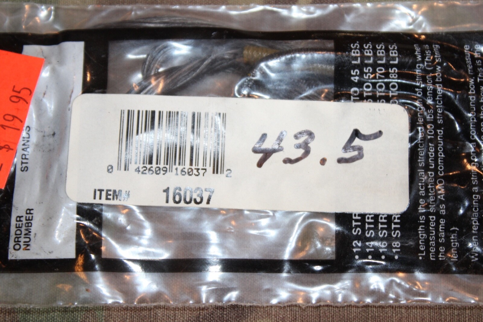 PSE Archery Bow Replacement String - 43.5" - Fast Flight Part # 16037
