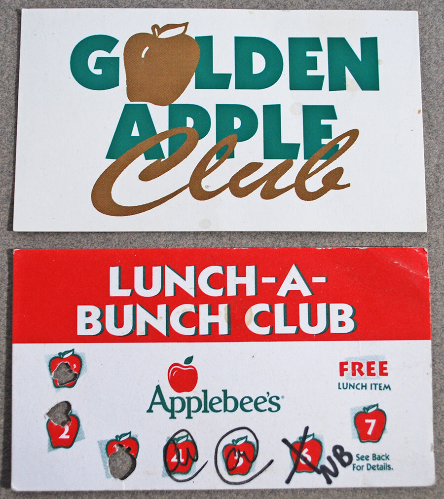 Applebee's Golden Apple Lunch-A-Bunch Club Discount Card New York